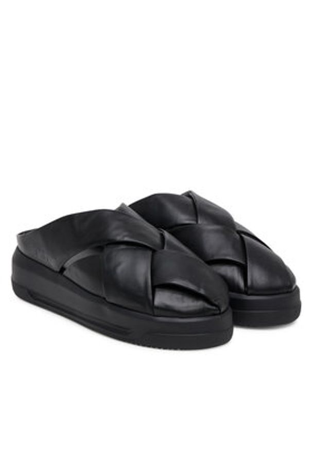 Love Moschino - LOVE MOSCHINO Sneakersy JA15555G0MIE0000 Czarny. Kolor: czarny. Materiał: skóra