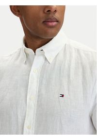 TOMMY HILFIGER - Tommy Hilfiger Koszula MW0MW41531 Biały Regular Fit. Kolor: biały. Materiał: len #4