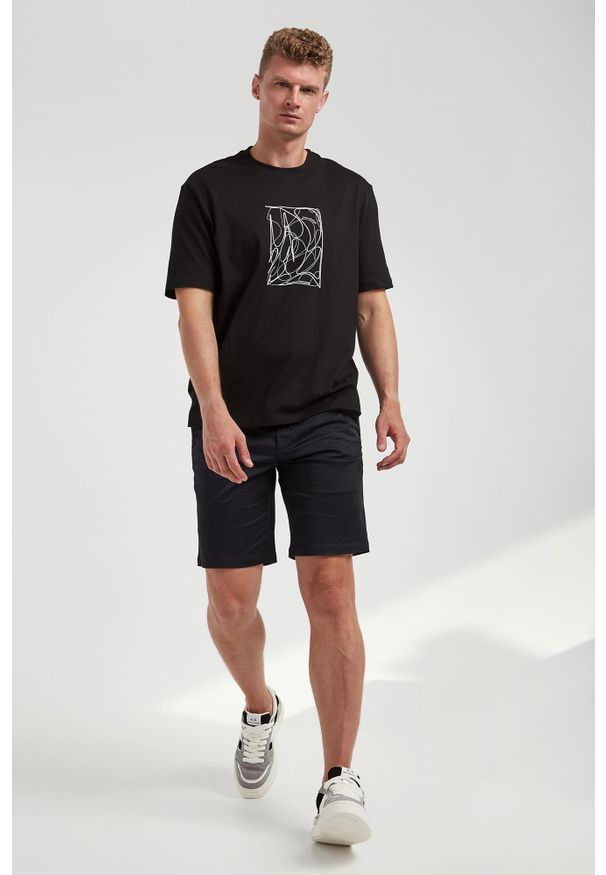 Armani Exchange - T-shirt męski z haftem ARMANI EXCHANGE. Wzór: haft