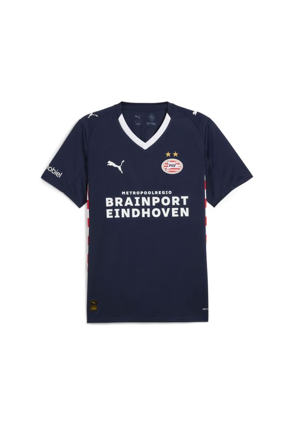 Puma - Koszulka Wyjazdowa PSV Eindhoven 2025/26. Kolor: niebieski. Sport: piłka nożna