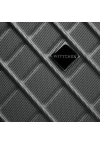 Wittchen - Średnia walizka z ABS-u w ukośną kratkę stalowo-czarna. Kolor: wielokolorowy, czarny, szary. Materiał: guma. Wzór: kratka #4