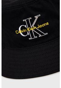 Calvin Klein Jeans kapelusz bawełniany kolor czarny bawełniany. Kolor: czarny. Materiał: bawełna #4