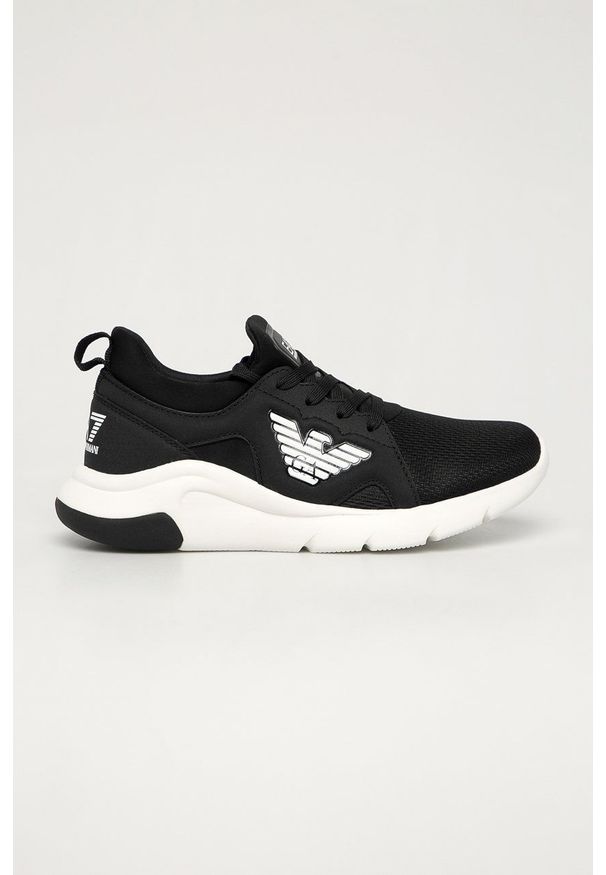 EA7 Emporio Armani - Buty. Nosek buta: okrągły. Zapięcie: sznurówki. Kolor: czarny. Materiał: guma