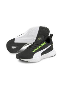 Puma - Młodzieżowe buty Flyer Runner PUMA Green Flash White Black. Kolor: biały, wielokolorowy, zielony, czarny