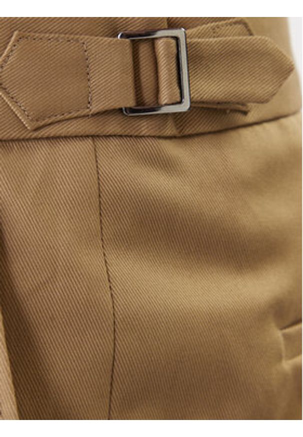 BOSS Spodnie materiałowe 50556704 Beżowy Regular Fit. Kolor: beżowy. Materiał: bawełna