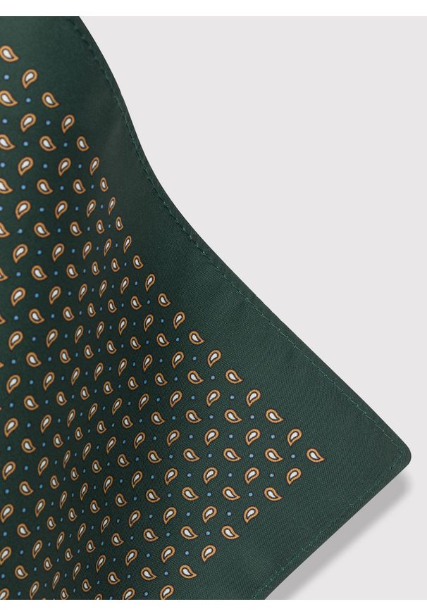 Pako Lorente - PAKO LORENTE – Zielona poszetka w mikrowzór. Kolor: zielony. Materiał: poliester