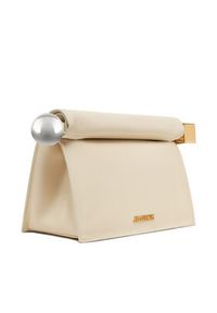 JACQUEMUS Torebka La Pochette Rond 24E233BA356-3171 Écru. Materiał: skórzane