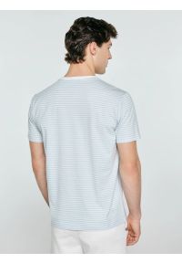 Big-Star - Koszulka męska w paski błękitna Oler 400. Okazja: na co dzień. Kolor: niebieski. Materiał: dzianina. Wzór: paski. Styl: elegancki, klasyczny, casual #4