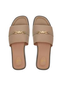 Love Moschino - LOVE MOSCHINO Klapki JA28082G1MIM0131 Beżowy. Kolor: beżowy. Materiał: skóra