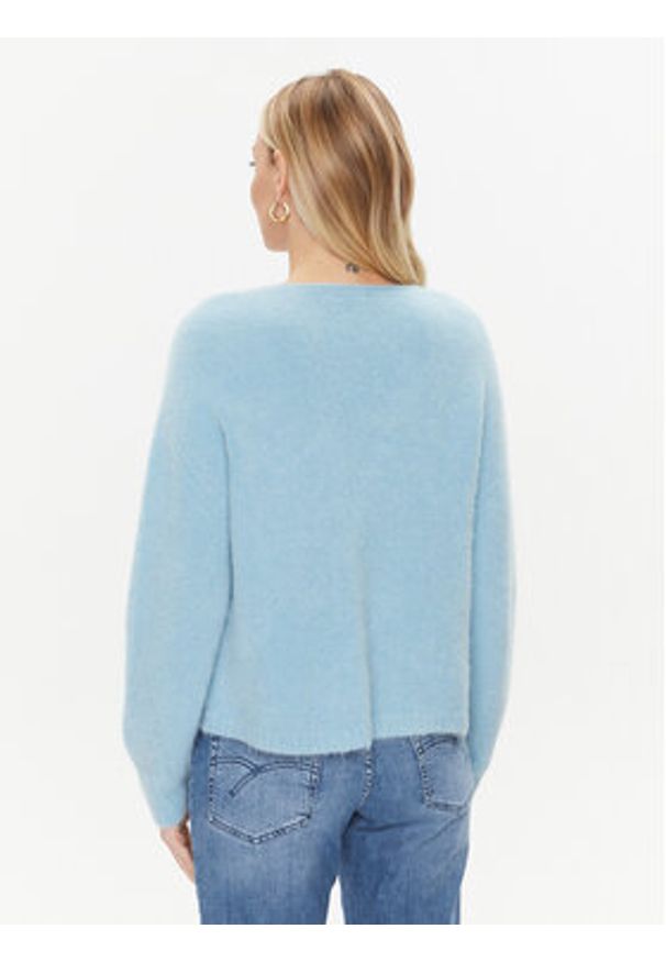 Marella Sweter Amedea 2333661936200 Niebieski Regular Fit. Kolor: niebieski. Materiał: wełna, syntetyk