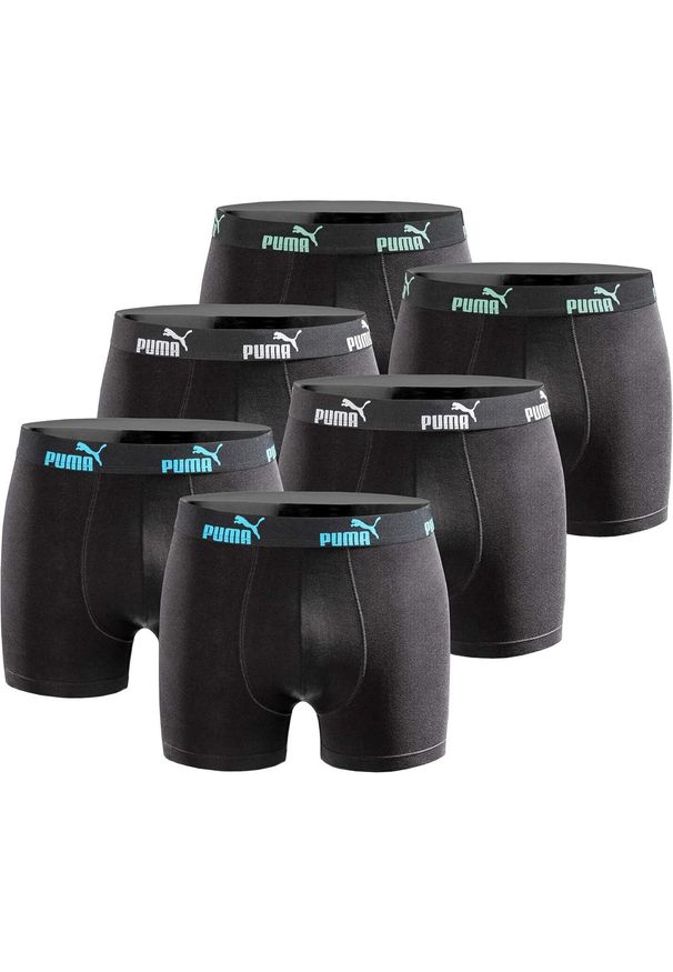 Bokserki majtki męskie Puma Boxershorts 6-pak bawełniane. Kolor: czarny. Materiał: bawełna. Sport: fitness