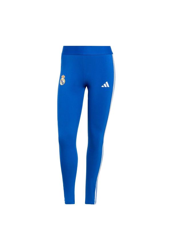 Adidas - Legginsy Real Madrid. Kolor: zielony, niebieski, wielokolorowy. Sport: piłka nożna