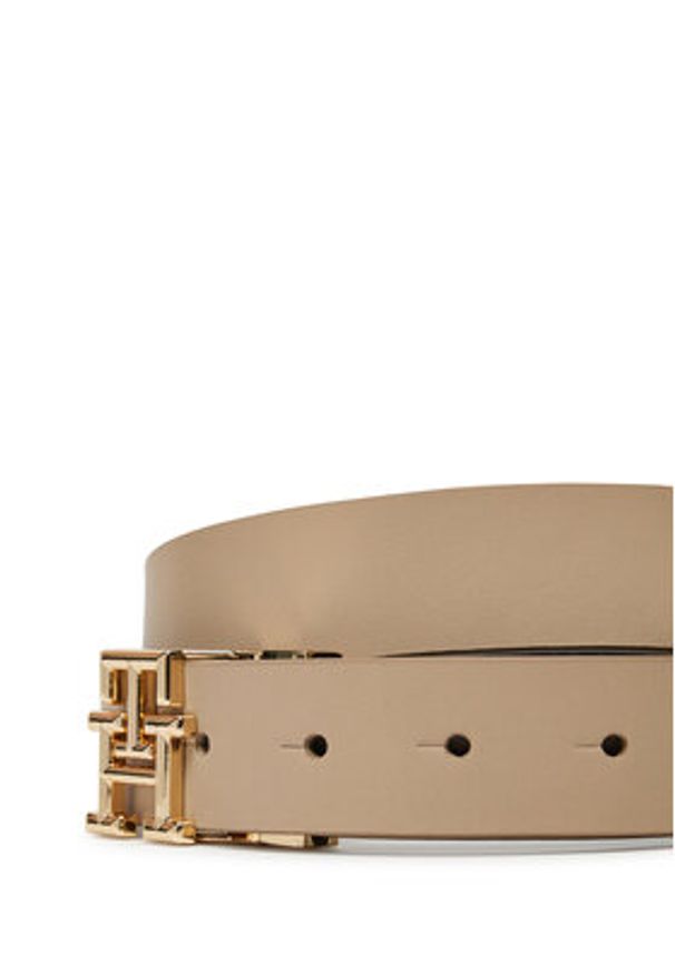 TOMMY HILFIGER - Tommy Hilfiger Pasek Damski Th Logo Rev 3.0 AW0AW17247 Granatowy. Kolor: niebieski. Materiał: skóra