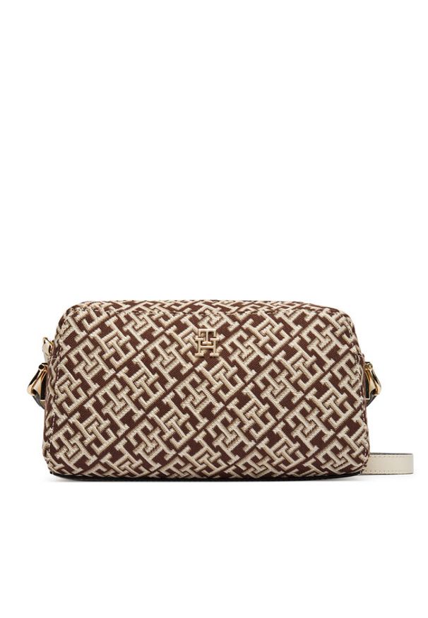 TOMMY HILFIGER - Tommy Hilfiger Torebka Th Grace Camera Bag Jacquard AW0AW18864 Brązowy. Kolor: brązowy