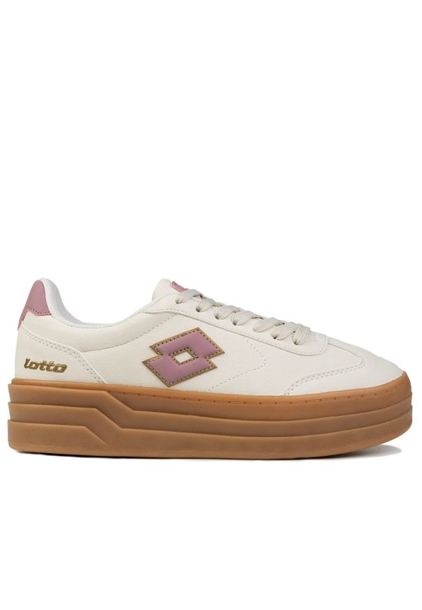 LOTTO - Buty damskie trempki na platformie Lotto STACKY RB. Kolor: beżowy, wielokolorowy, brązowy, różowy. Obcas: na platformie. Sport: turystyka piesza