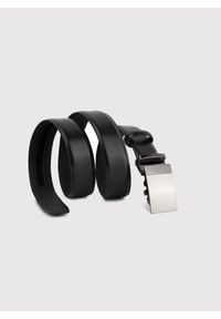 Pako Lorente - PAKO LORENTE - Czarny pasek męski z automatyczną klamrą. Kolor: brązowy, czarny. Materiał: skóra. Styl: elegancki #3