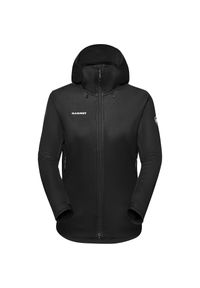 Softshell damski Mammut Ultimate VII SO Hooded Jacket. Kolor: czarny, szary, wielokolorowy. Materiał: softshell. Sport: turystyka piesza #1