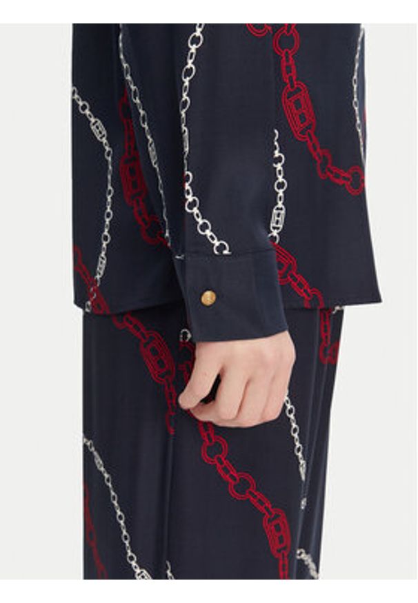 TOMMY HILFIGER - Tommy Hilfiger Koszula WW0WW44045 Granatowy Relaxed Fit. Kolor: niebieski. Materiał: wiskoza