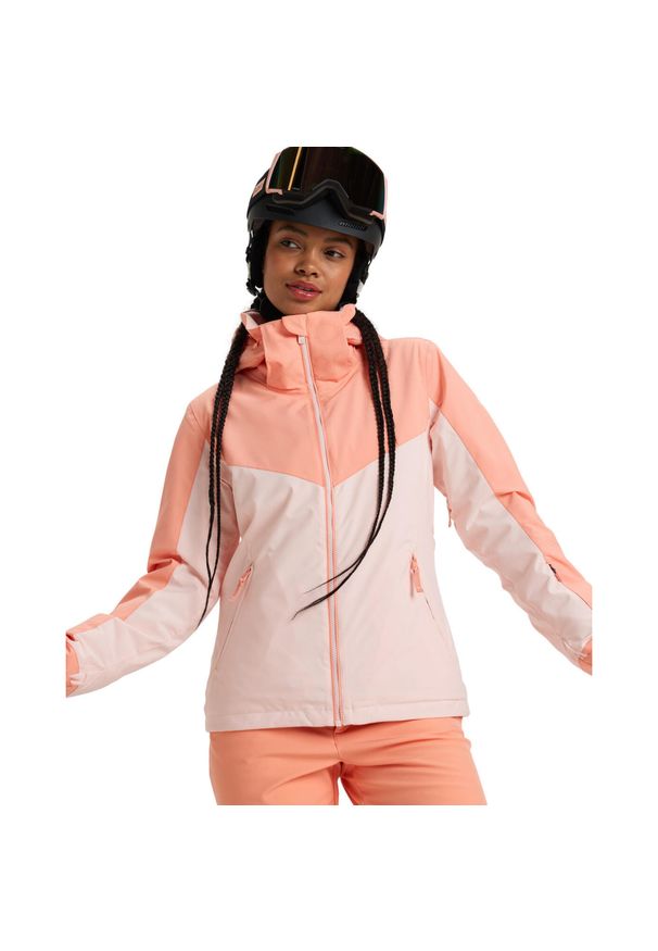 Roxy - Kurtka do sportów zimowych damska FREE JET. Kolor: różowy. Sezon: zima. Sport: narciarstwo