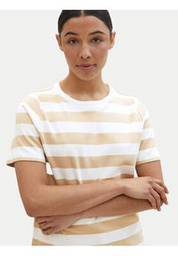 Tom Tailor T-Shirt 1040584 Beżowy Regular Fit. Kolor: beżowy. Materiał: bawełna #5