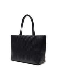 Calvin Klein Torebka Mini Line Quilt Medium Shopper K60K613077 Czarny. Kolor: czarny. Materiał: skórzane #3