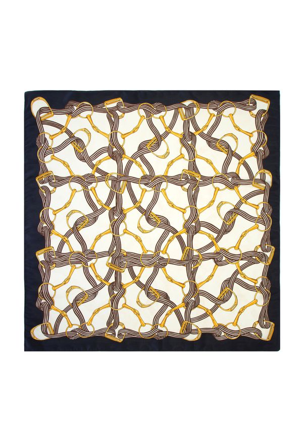 Wittchen - Damska apaszka z jedwabiu jednokolorowa. Kolor: niebieski, wielokolorowy, żółty. Materiał: jedwab. Styl: klasyczny, elegancki