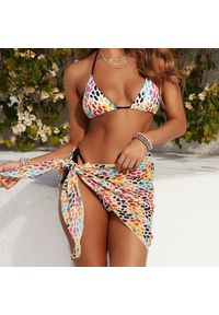 Intica - Bikini z pareo na plażę i basen Constanse. Kolor: wielokolorowy. Materiał: materiał #5