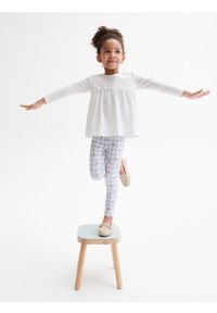 Reserved - Legginsy we wzór - złamana biel. Materiał: bawełna, dzianina #1