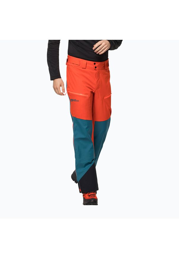 Spodnie skiturowe męskie Jack Wolfskin Alpspitze 3L. Kolor: czerwony, pomarańczowy, wielokolorowy. Sezon: zima. Sport: narciarstwo