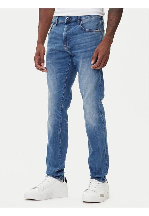 G-Star RAW - G-Star Raw Jeansy Revend 51010-8968-6028 Granatowy Skinny Fit. Kolor: niebieski