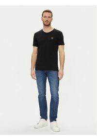 Guess T-Shirt U97M01 KCD31 Czarny Slim Fit. Kolor: czarny. Materiał: bawełna #5
