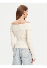 Guess Sweter W5YR03 Z30I2 Écru Slim Fit. Materiał: wiskoza #3