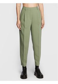 Bruuns Bazaar Spodnie materiałowe Cindy Sus Dagny BBW2393 Zielony Loose Fit. Kolor: zielony. Materiał: wiskoza, materiał