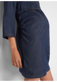 Sukienka dżinsowa ciążowa i do karmienia piersią bonprix ciemny denim. Kolekcja: moda ciążowa. Kolor: niebieski. Materiał: denim #4