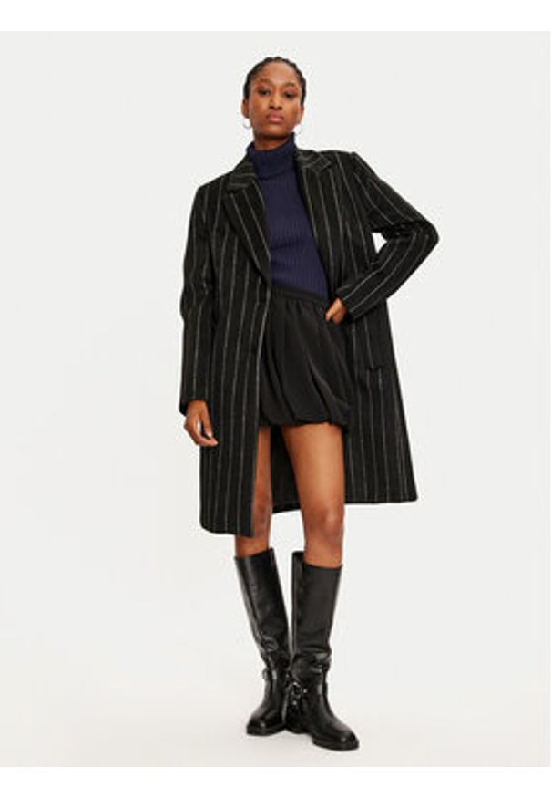 Please Płaszcz przejściowy K0GECU3000 Czarny Regular Fit. Kolor: czarny. Materiał: syntetyk