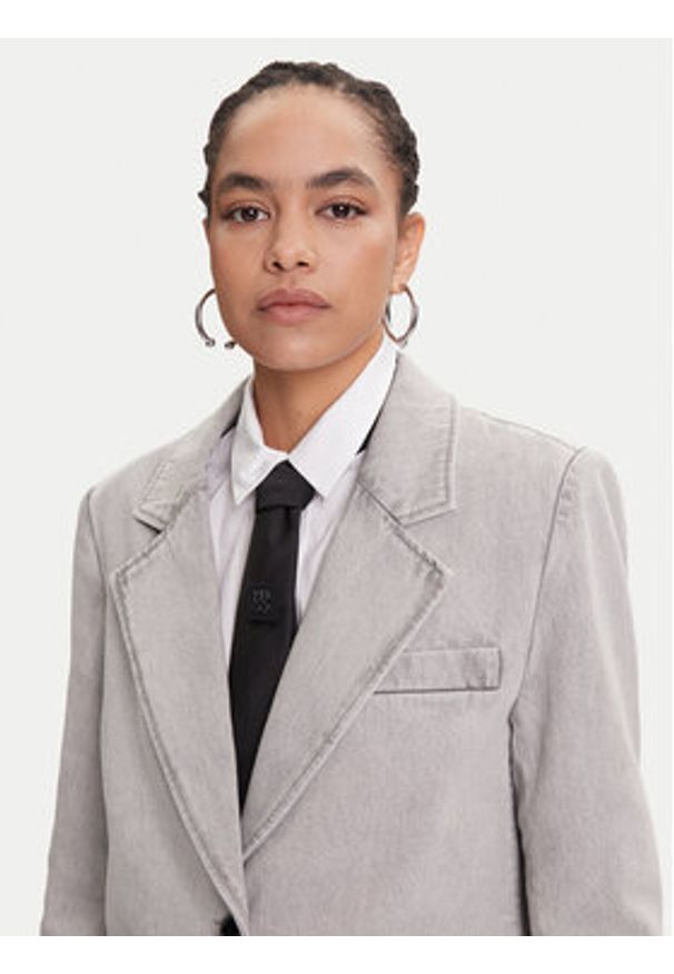 Miss Sixty Marynarka 6S1WJ58700 Szary Loose Fit. Kolor: szary. Materiał: bawełna