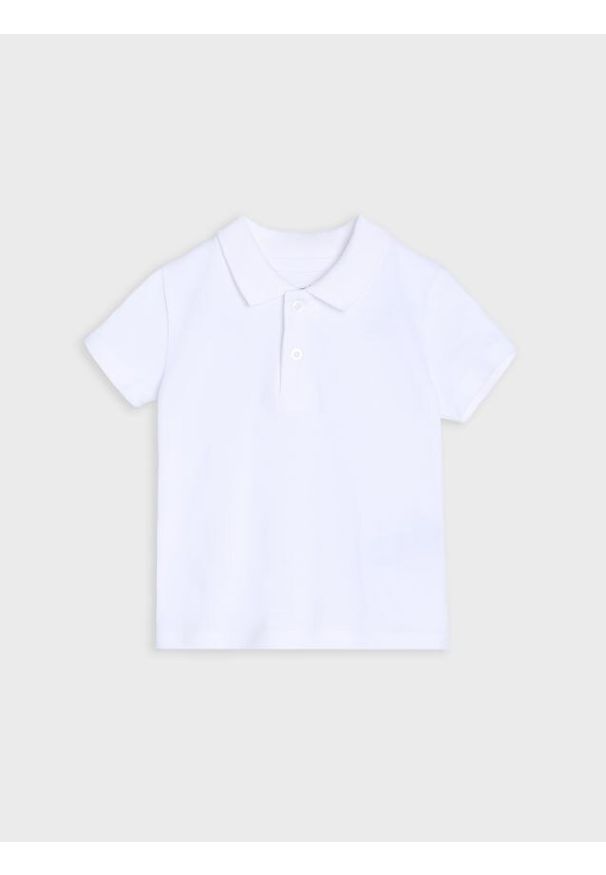 Sinsay - Koszulka polo - biały. Typ kołnierza: polo. Kolor: biały