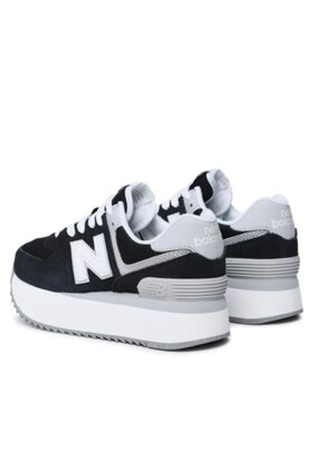 New Balance Sneakersy WL574ZSA Czarny. Kolor: czarny. Materiał: zamsz, skóra. Model: New Balance 574