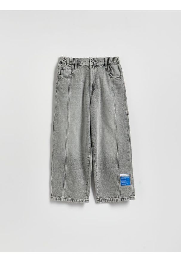Reserved - Jeansy baggy - jasnoszary. Kolor: szary