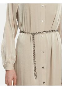 MICHAEL Michael Kors Sukienka koszulowa MS482CM8BB Beżowy Regular Fit. Kolor: beżowy. Materiał: syntetyk. Typ sukienki: koszulowe #4