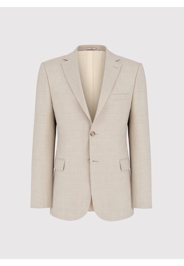 Pako Lorente - PAKO LORENTE - Beżowa marynarka garniturowa. Kolor: beżowy. Materiał: poliester, elastan, wiskoza. Styl: młodzieżowy