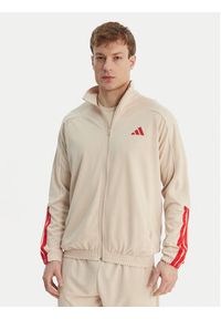 Adidas - adidas Dres Stadium 3-Stripes KB6198 Beżowy Slim Fit. Kolor: beżowy. Materiał: syntetyk #4