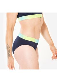 Dół stroju pływackiego damski Speedo. Kolor: żółty, wielokolorowy, niebieski. Materiał: poliester