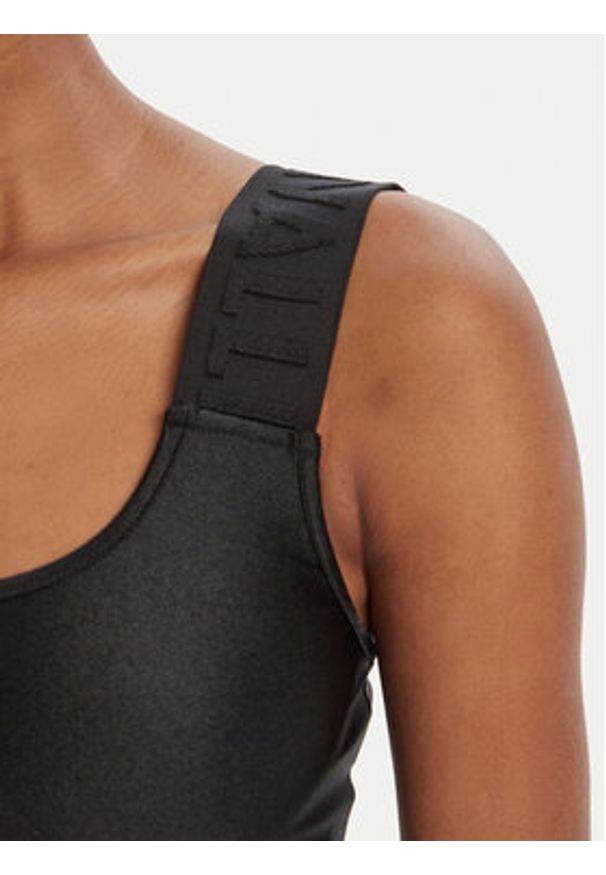 Just Cavalli Top Crop Element 79PAM2A6 Czarny Slim Fit. Kolor: czarny. Materiał: syntetyk