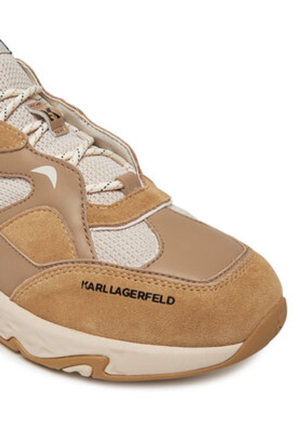 Karl Lagerfeld - KARL LAGERFELD Sneakersy KL52424 Beżowy. Kolor: beżowy. Materiał: skóra