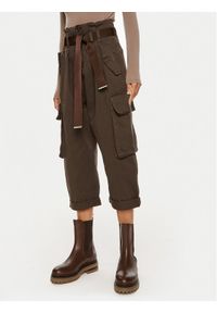 Pinko Spodnie cargo Ronfare 101840 A21C Brązowy Regular Fit. Kolor: brązowy. Materiał: bawełna #1