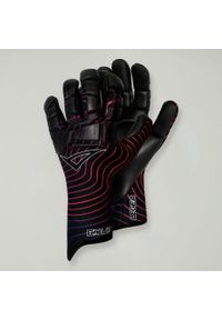 LEGEA - Rękawice bramkarskie EDWIN czarne fuksja. Kolor: różowy, wielokolorowy, czarny. Materiał: guma. Sezon: jesień #1