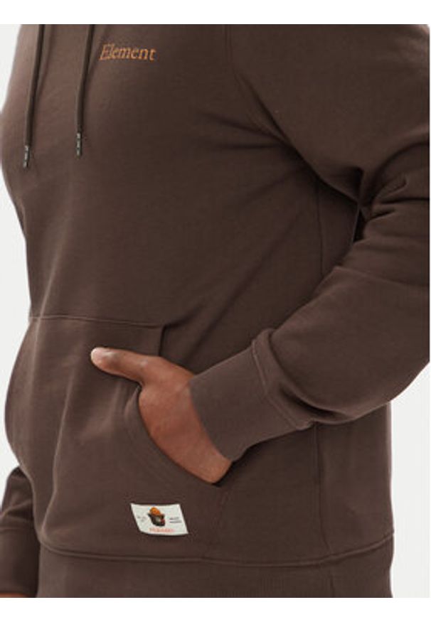 Element Bluza ELYSF00262 Brązowy Regular Fit. Kolor: brązowy. Materiał: bawełna