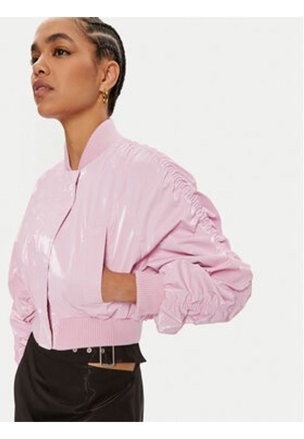 Pinko Kurtka bomber Bolbe 103054 A1MD Różowy Regular Fit. Kolor: różowy. Materiał: bawełna