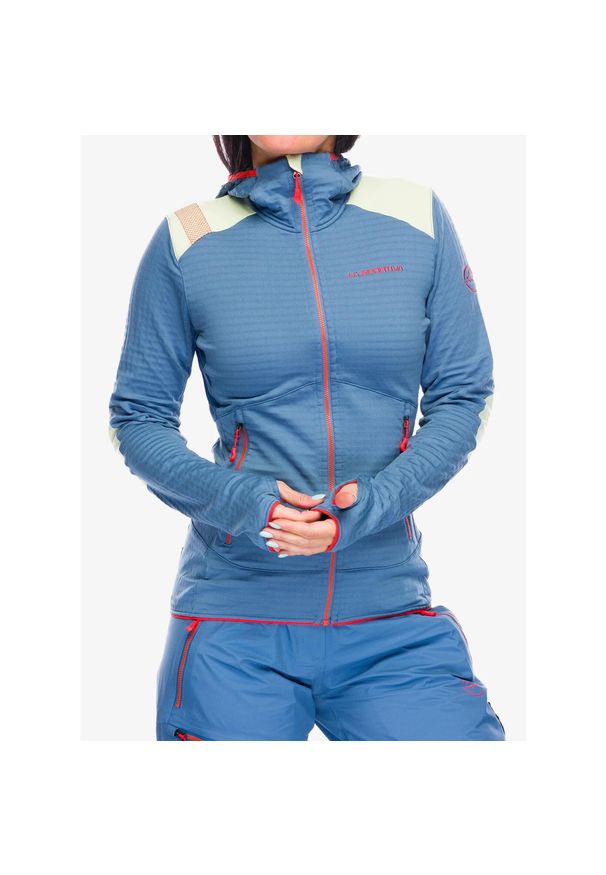 LA SPORTIVA - Bluza z kapturem damska La Sportiva Lucendro Thermal Hoody. Typ kołnierza: kaptur. Kolor: niebieski